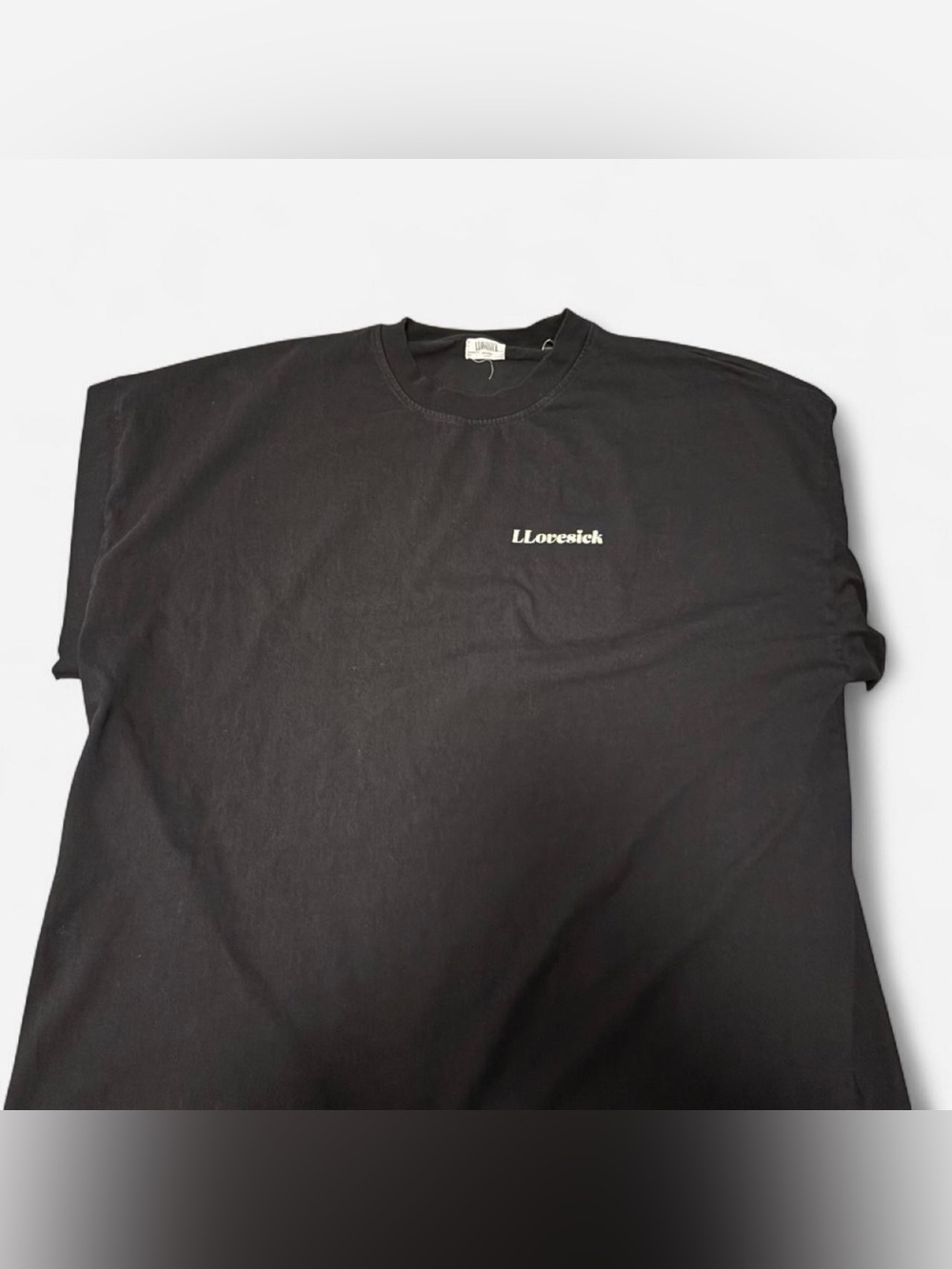 Lovesick Black Minimalist Logo Crewneck Tee